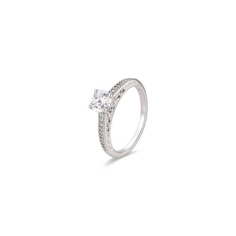 14K  SILVER PLATED DIAMOND RINGS