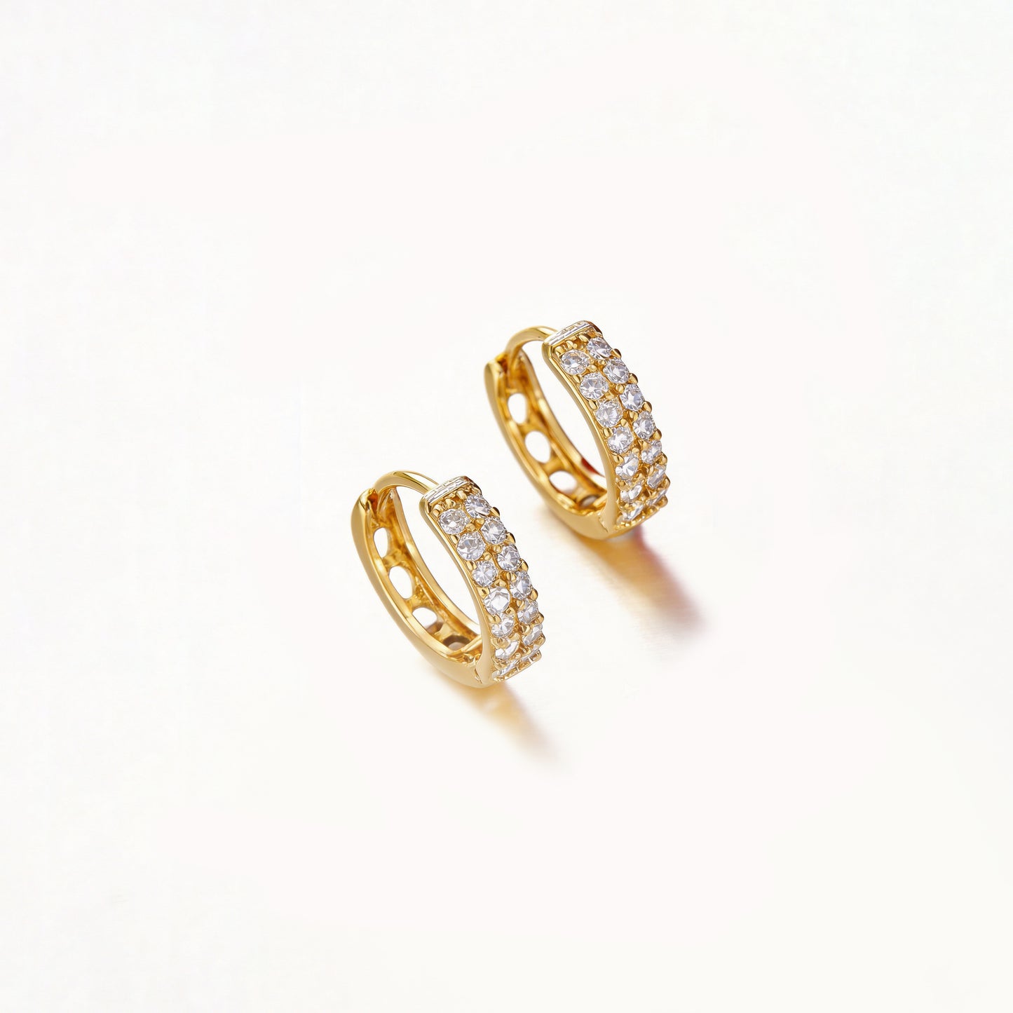 DIAMOND HUGGIE HOOPS