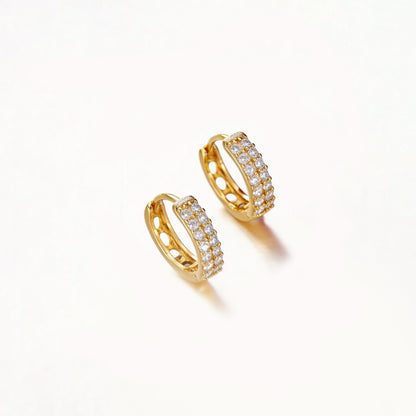 DIAMOND HUGGIE HOOPS